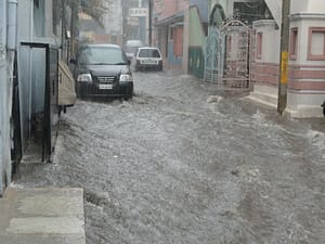 flooded road