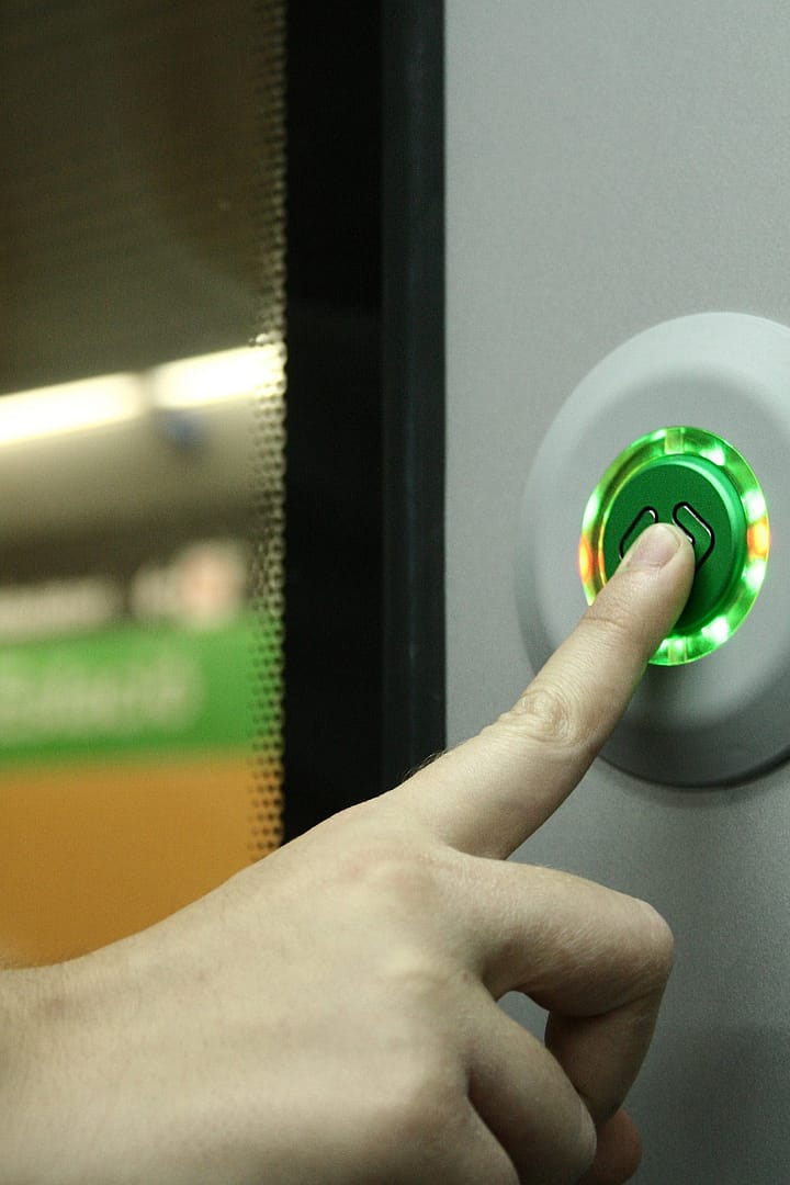 pressing button