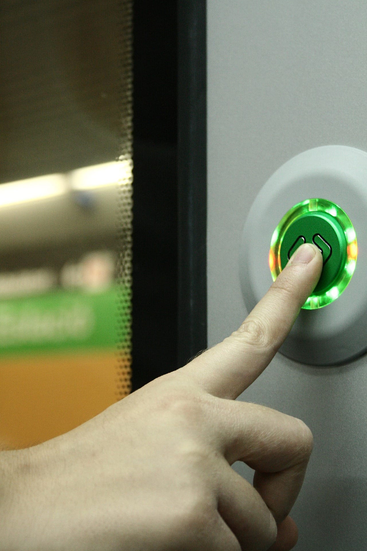 pressing button